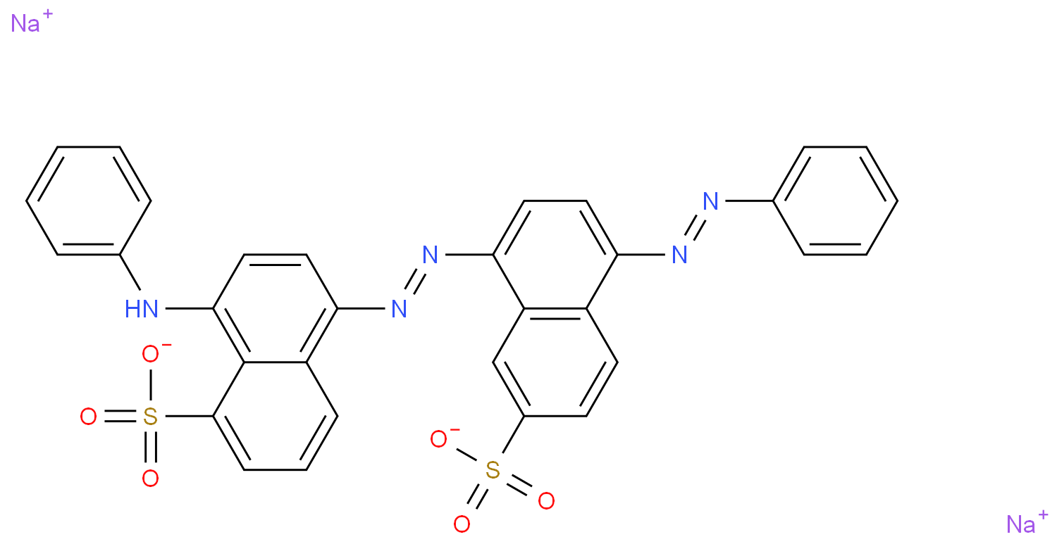 disodium;8-anilino-5-[(4-phenyldiazenyl-7-sulfonatonaphthalen-1-yl)diazenyl]naphthalene-1-sulfonate