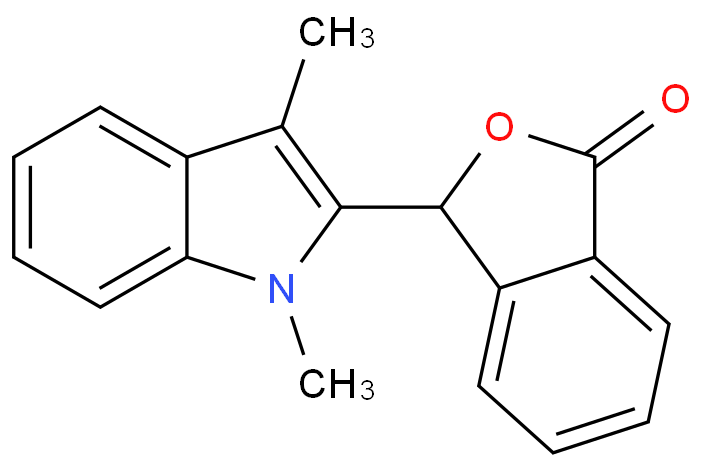 1(3H)-Isobenzofuranone,3-(1,3-dimethyl-1H-indol-2-yl)-