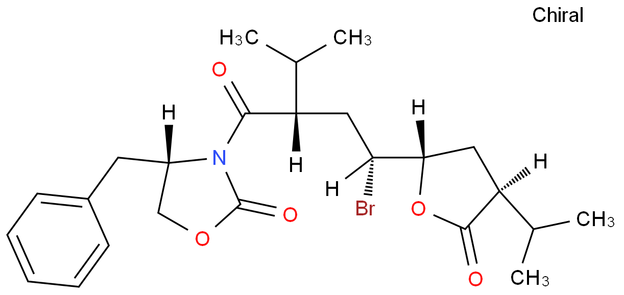 (S)-4-Benzyl-3-((S)2-((R) -2-BroMo-2((2S,4S)-4-isopropyl-5-oxo-tetrahydro-furan-2-yl)-3-Methyl-butyryl)-oxaxolidin-2-one