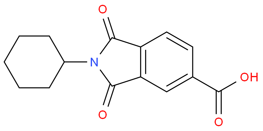 2-CYCLOHEXYL-1,3-DIOXO-2,3-DIHYDRO-1 H-ISOINDOLE-5-CARBOXYLIC ACID