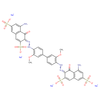 2,7-Naphthalenedisulfonicacid,3,3'-[(3,3'-dimethoxy[1,1'-biphenyl]-4,4'-diyl)bis(2,1-diazenediyl)]bis[5-amino-4-hydroxy-,sodium salt (1:4)  