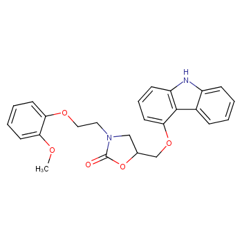 5-(9H-carbazol-4-yloxymethyl)-3-[2-(2-methoxyphenoxy)ethyl]-2-oxazolidinone