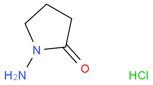1-氨基吡咯烷-2-酮盐酸盐化学结构式
