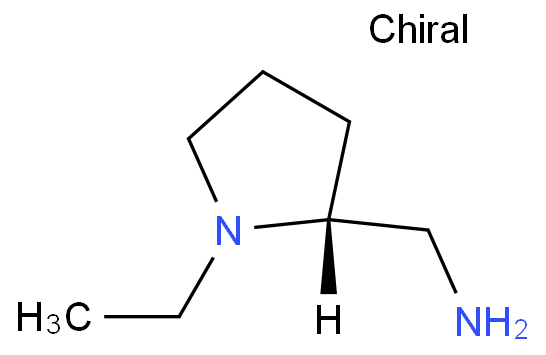 22795-97-7 (R)-(+)-2-氨甲基-1-乙基吡咯烷 结构式图片