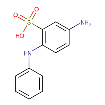 4-Aminodiphenyamine-2-sulfonic acid; 91-30-5 structural formula