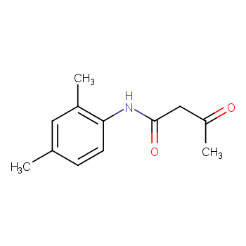 乙酰乙酰-2,4-二甲基苯胺化学结构式