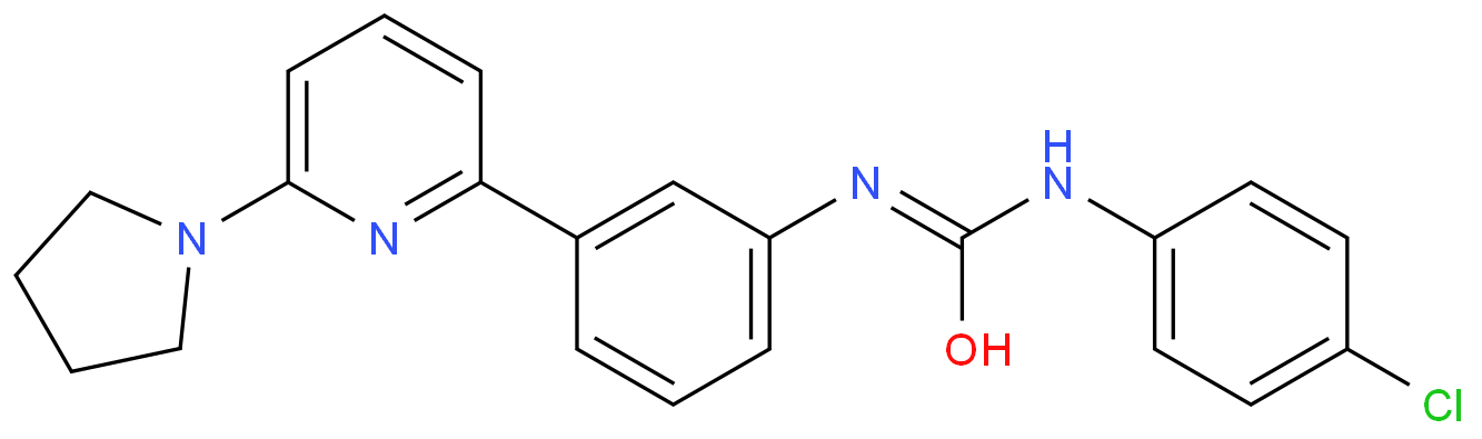 1-(4-Chlorophenyl)-3-[3-[6-(pyrrolidin-1-yl)pyridin-2-yl]phenyl]urea