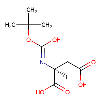 Boc-L-天冬氨酸化学结构式