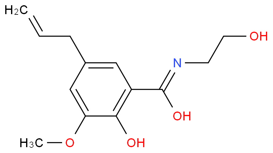 2-hydroxy-N-(2-hydroxyethyl)-3-methoxy-5-prop-2-enylbenzamide