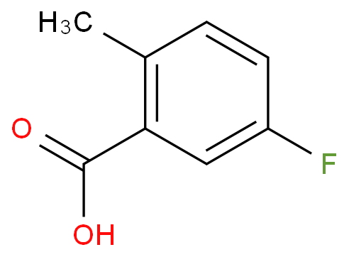 5-氟-2-甲基苯甲酸化学结构式