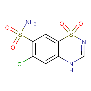 氯噻嗪化学结构式