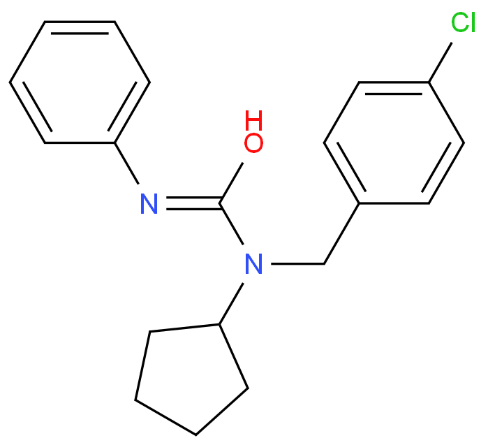 N-((4-Chlorophenyl)methyl)-N-cyclopentyl-N'-phenylurea