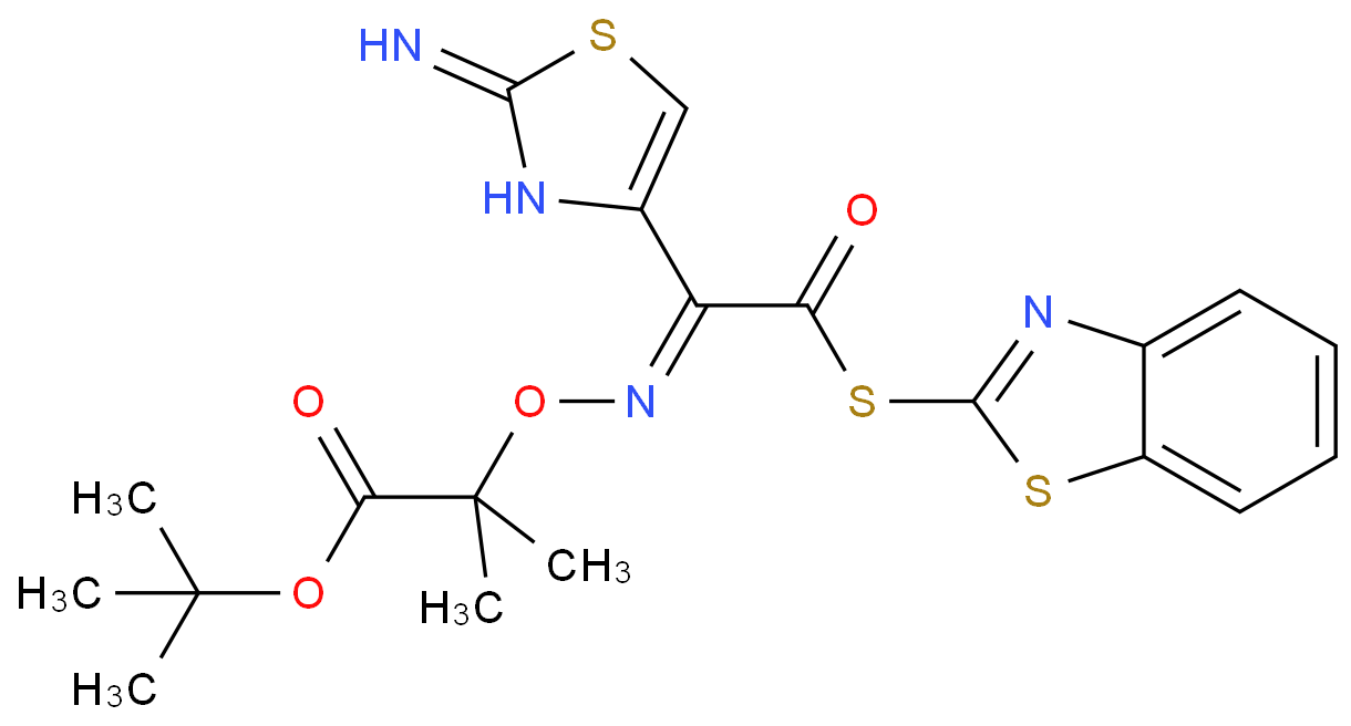 头孢他啶侧链酸活性酯化学结构式