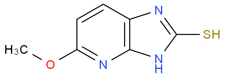 2-巯基-5-甲氧基咪唑[4,5-b]吡啶化学结构式