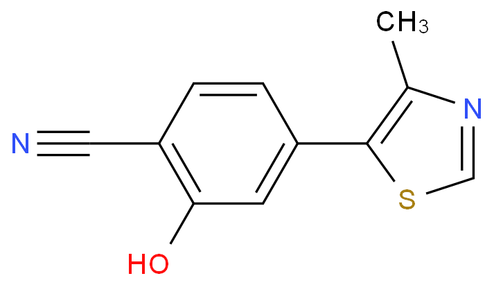 2-羟基-4-(4-甲基噻唑-5-基)苯甲腈 产品图片