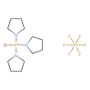 三吡咯烷基溴化鏻六氟磷酸盐化学结构式