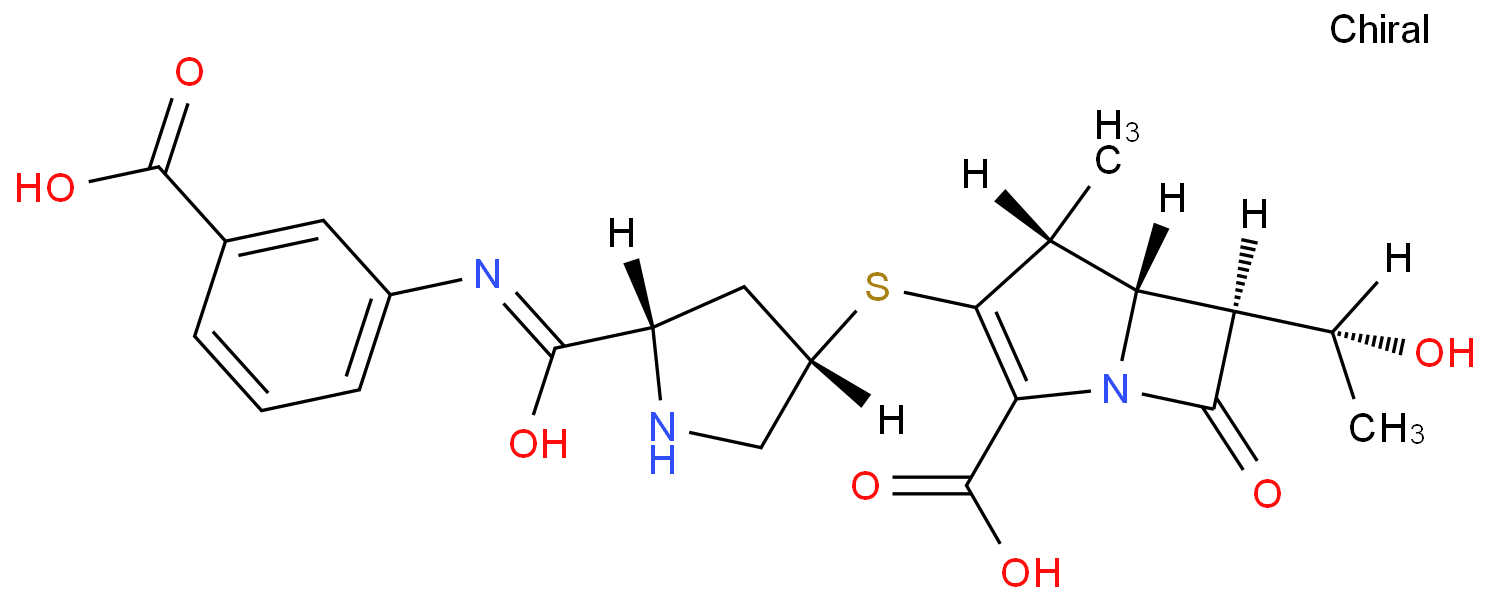 (4R,5S,6S)-3-[(3S,5S)-5-[(3-carboxyphenyl)carbamoyl]pyrrolidin-3-yl]sulfanyl-6-[(1R)-1-hydroxyethyl]-4-methyl-7-oxo-1-azabicyclo[3.2.0]hept-2-ene-2-carboxylic acid