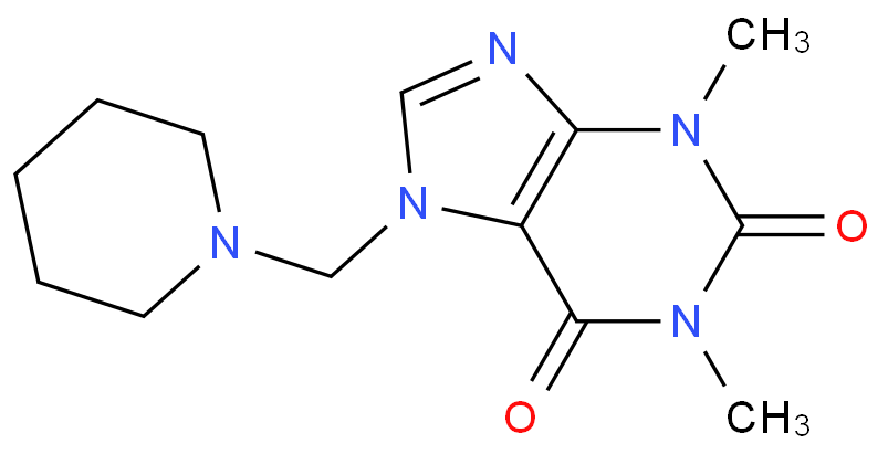 3,7-Dihydro-1,3-dimethyl-7-(piperidinomethyl)-1H-purine-2,6-dione