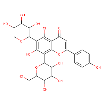 5,7-dihydroxy-2-(4-hydroxyphenyl)-8-[(2S,3R,4R,5S,6R)-3,4,5-trihydroxy-6-(hydroxymethyl)oxan-2-yl]-6-[(2S,3R,4S,5S)-3,4,5-trihydroxyoxan-2-yl]chromen-4-one