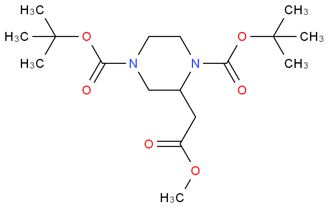 ditert-butyl 2-(2-methoxy-2-oxoethyl)piperazine-1,4-dicarboxylate