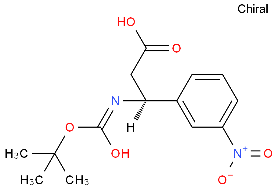 BOC-(S)-3-氨基-3-(3-硝基苯基)-丙酸 CAS号:500770-84-3科研及生产专用 高校及研究所支持货到付款