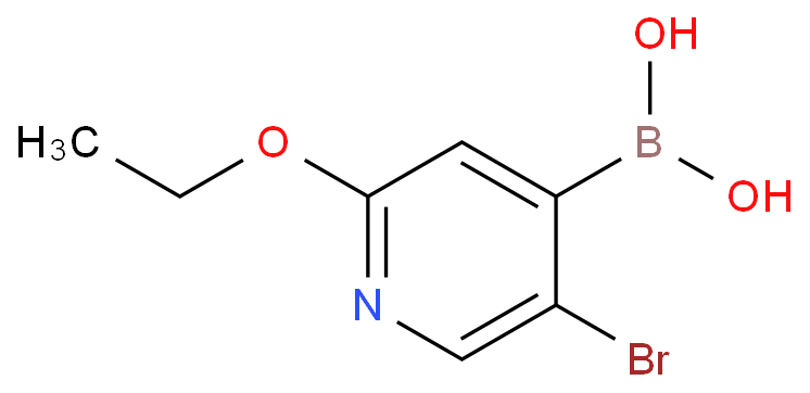 5-溴-2-乙氧基砒啶-4-硼酸化学结构式