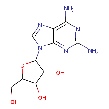 2,6-二氨基嘌呤核苷化学结构式