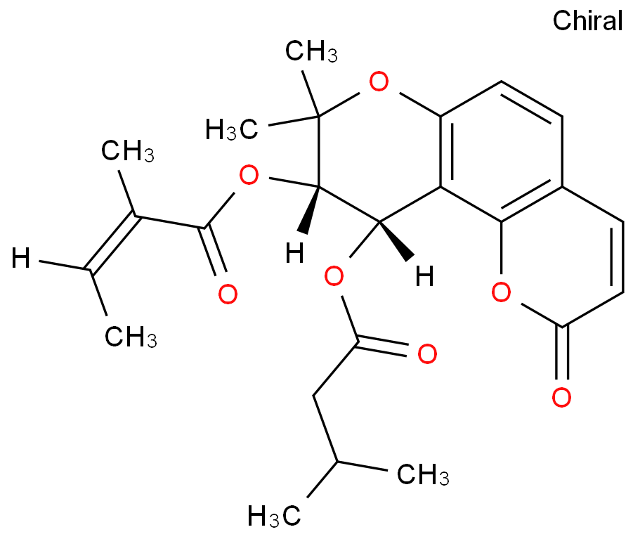[(9S,10S)-8,8-dimethyl-10-(3-methylbutanoyloxy)-2-oxo-9,10-dihydropyrano[2,3-f]chromen-9-yl] (Z)-2-methylbut-2-enoate