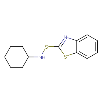 N-Cyclohexyl-2-benzothiazolesulfenamide structure