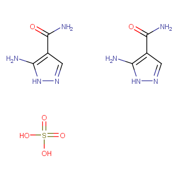 5-amino-1H-pyrazole-4-carboxamide;sulfuric acid