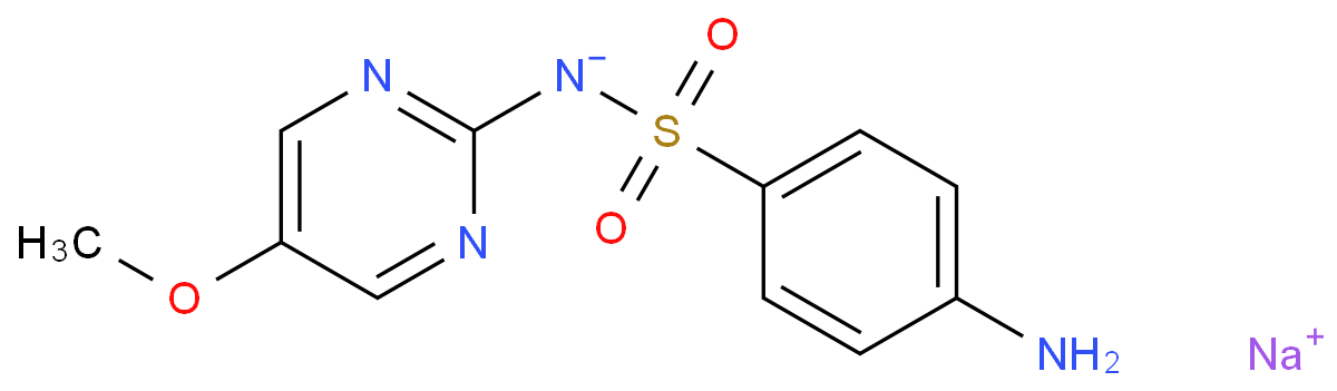 磺胺对甲氧嘧啶钠化学结构式