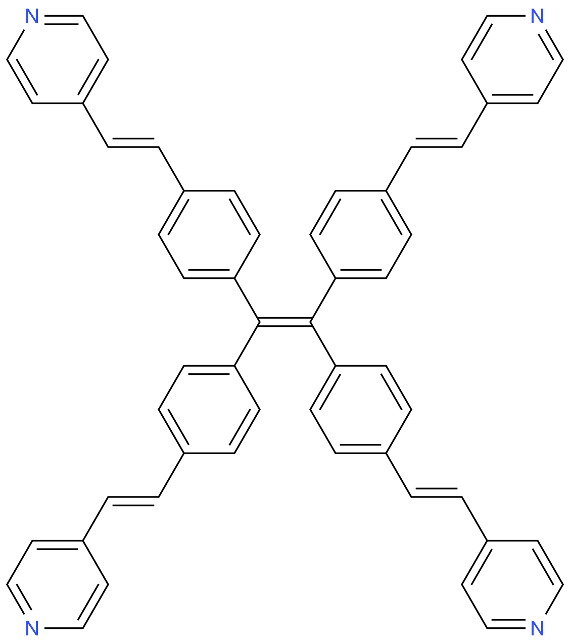 四(4-吡啶乙烯基苯基)乙烯CAS号2135870-71-0  