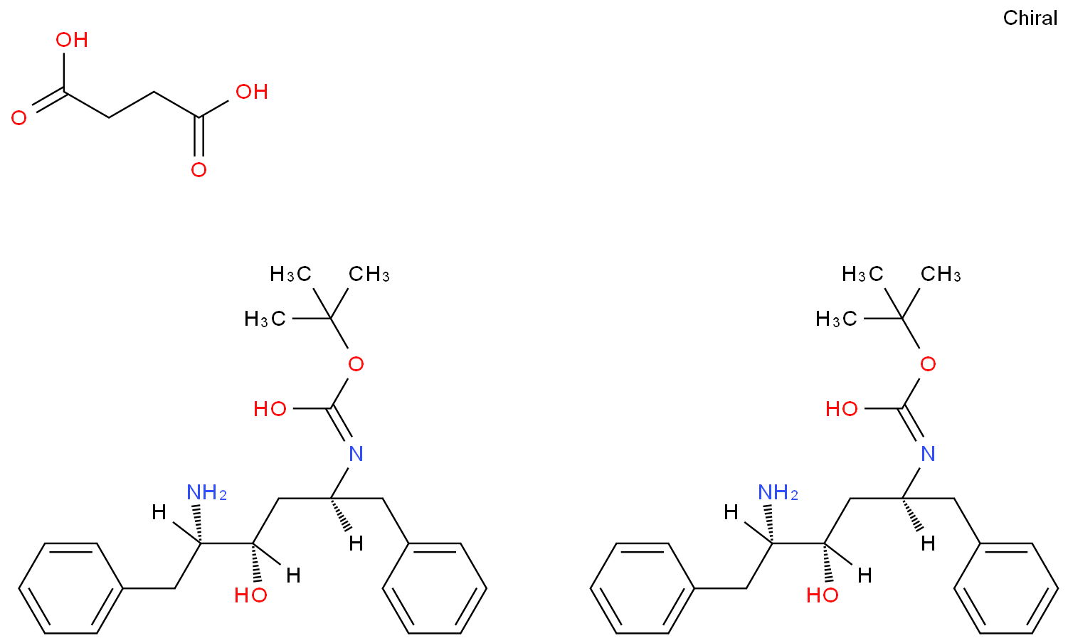 (2S,3S,5S)-5-tert-Butyloxycarbonylamino-2-amino-3-hydroxy-1,6-diphenylhexane succinate  