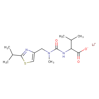 N-((N-甲基-N-((2-异丙基-4-噻唑基)甲基)氨基)羰基)-L-缬氨酸锂盐 201409-23-6