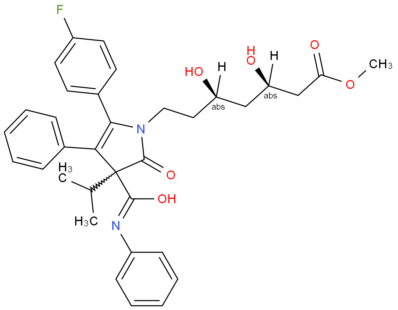 Methyl (3R,5R)-7-[5-(4-fluorophenyl)-2-oxo-4-phenyl-3-(phenylcarbamoyl)-3-propan-2-ylpyrrol-1-yl]-3,5-dihydroxyheptanoate