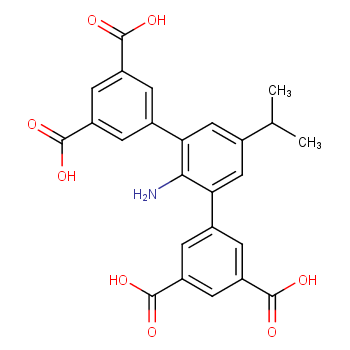 2'-氨基-5'-异丙基-[1,1':3',1“-三苯基]-3,3”,5,5“-四羧酸CAS号2409046-82-6