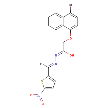 2-((4-溴萘-1-基)氧基)-N'-((5-硝基噻吩-2-基)亚甲基)乙酰肼/413606-16-3