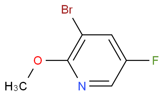 2-甲氧基-3-溴-5-氟吡啶化学结构式