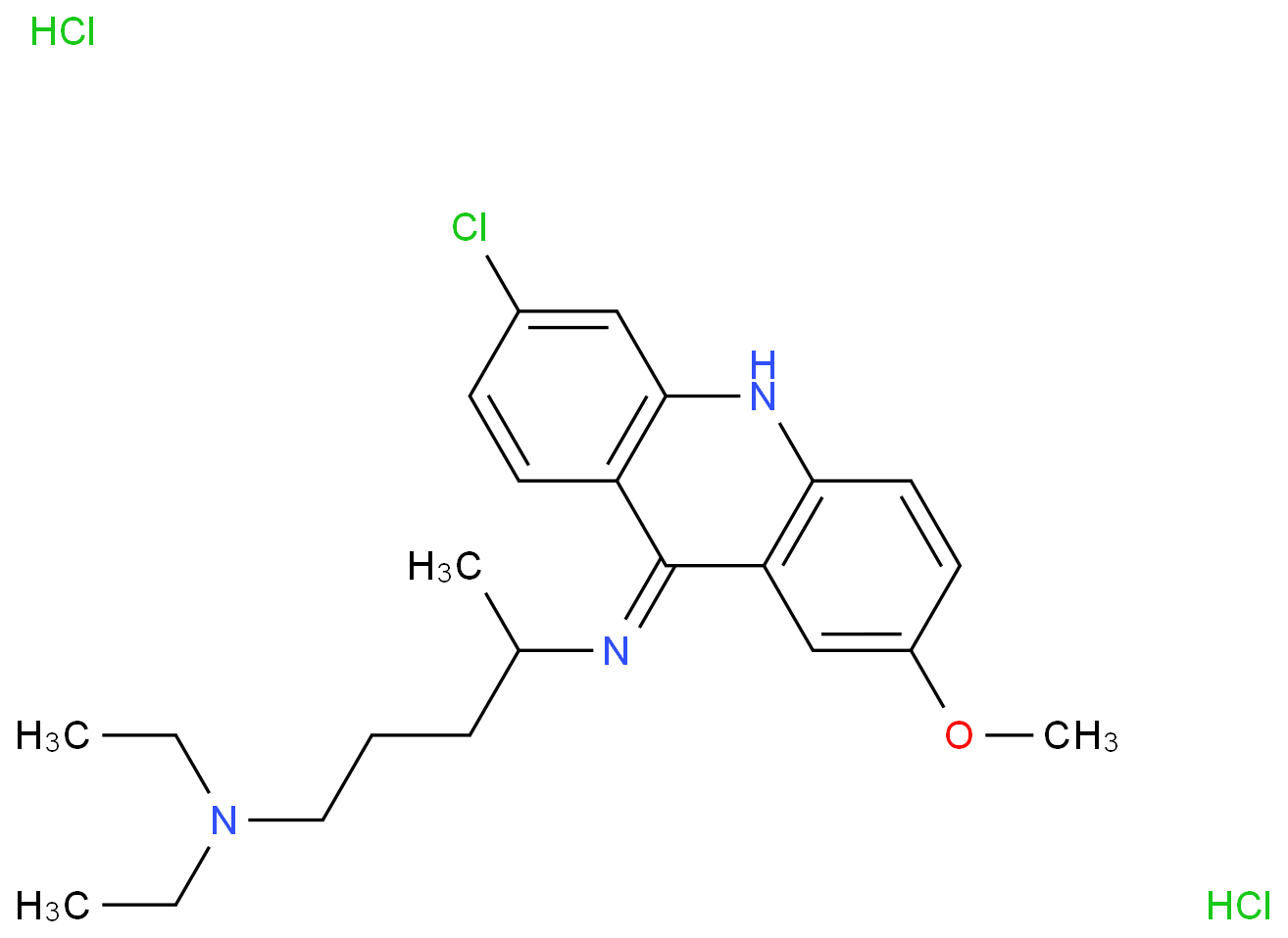 QUINACRINE DIHYDROCHLORIDE structure