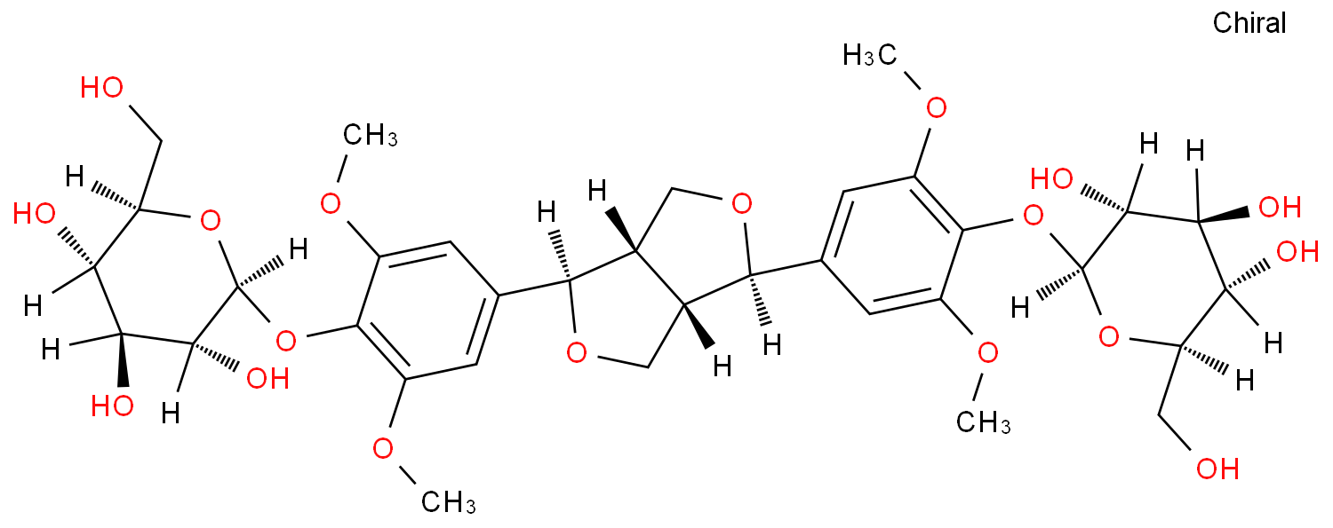 (-)-丁香脂素4,4'- di-o -β-D-葡萄糖