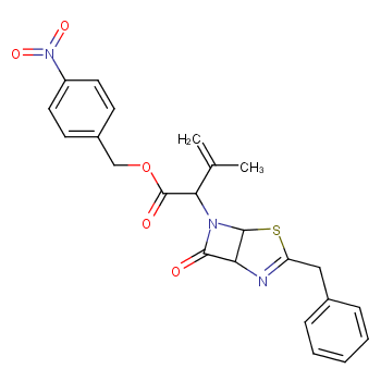 (4-nitrophenyl)methyl2-(3-benzyl-7-oxo-4-thia-2,6-diazabicyclo[3.2.0]hept-2-en-6-yl)-3-methylbut-3-enoate  