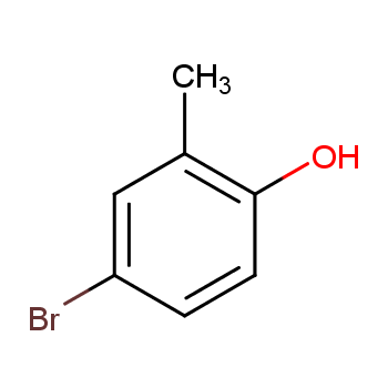 4-溴-2-甲基苯酚化学结构式