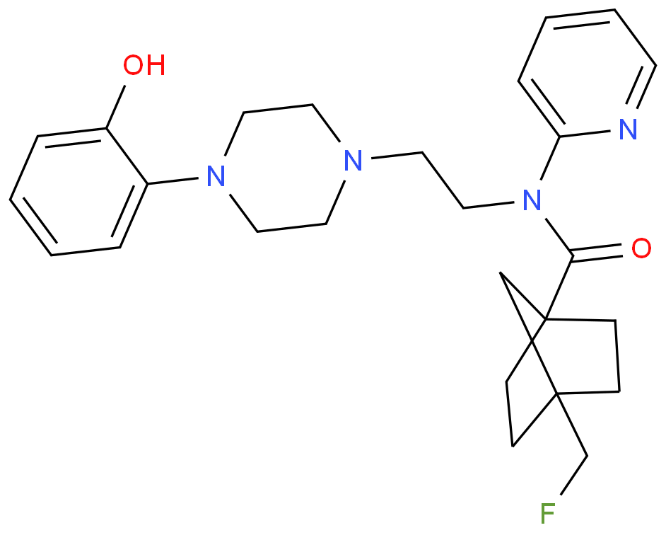 4-(fluoromethyl)-N-[2-[4-(2-hydroxyphenyl)-1-piperazinyl]ethyl]-N-(2-pyridinyl)-1-bicyclo[2.2.1]heptanecarboxamide