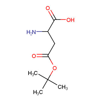 L-天冬氨酸-4-叔丁基酯化学结构式