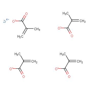 四甲基丙烯酸锆化学结构式