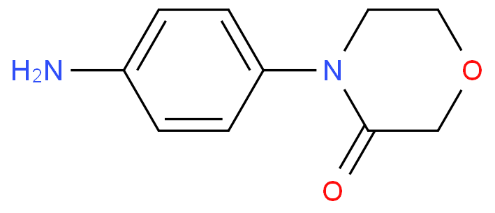4-(4-氨基苯基)吗啉-3-酮化学结构式