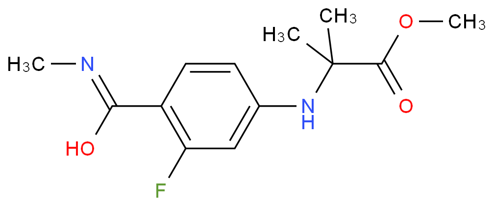 N-[3-氟-4-[(甲基氨基)羰基]苯基]-2-甲基丙氨酸甲酯 1332524-01-2