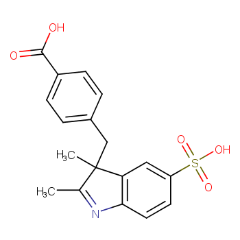 4-(2,3-Dimethyl-5-sulfo-3H-indol-3-yl)benzoic acid1316891-34