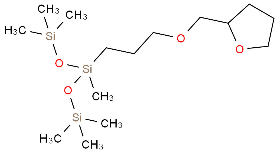 3-(四氢呋喃氧基丙基)甲基三硅氧烷化学结构式