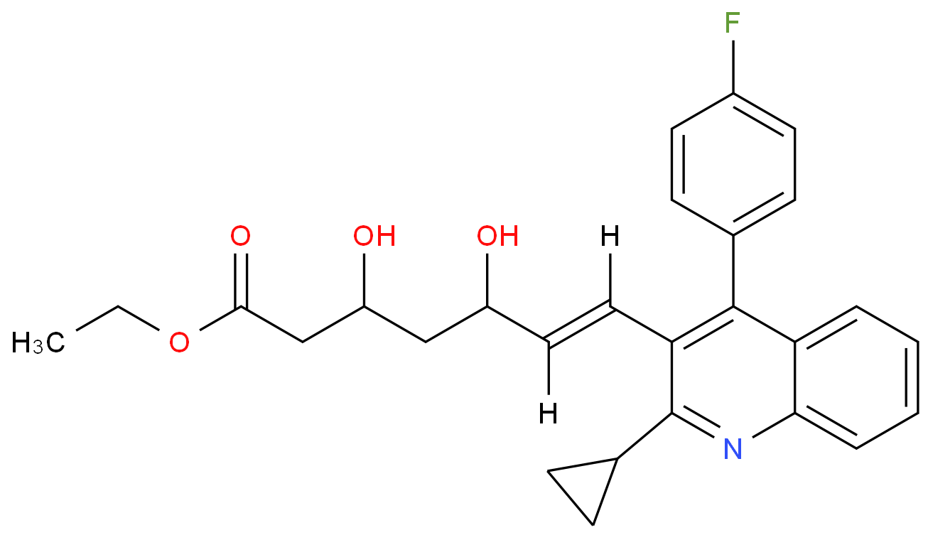 (E)-3,5-二羟基-7-[2-环丙基-4-(4-氟苯基)-3-喹啉基]庚-6-烯酸乙酯